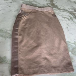 Bebe y2k pencil skirt light pink ribbon trim sz 0